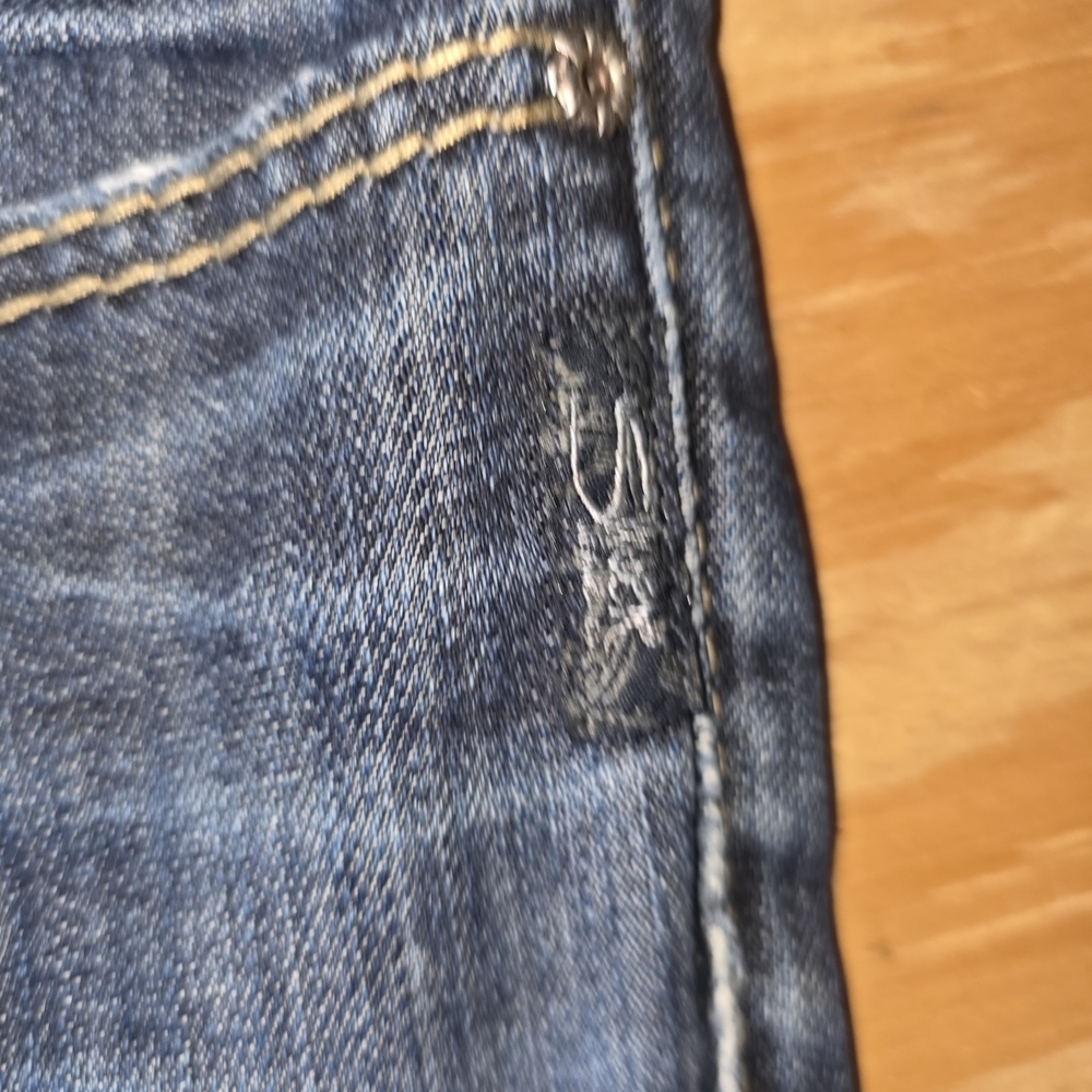 Silver Jeans Womens Blue Denim Straight Leg Jeans (JEA34) - Picture 4 of 12